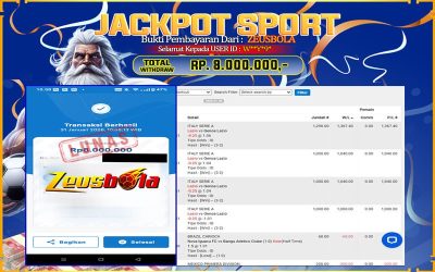 Bukti Kemenangan Member Setia Kami W**Y*9* Sebesar Rp 8.000.000 di Permainan UBO SPORTS
