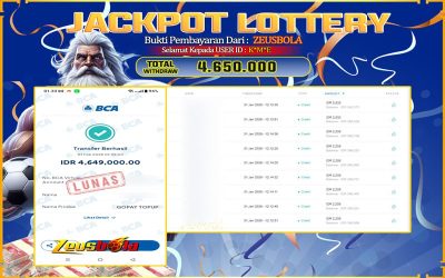 Bukti Kemenangan Member Setia Kami K*M*E Sebesar Rp 4.650.000 di Permainan dragon 5D