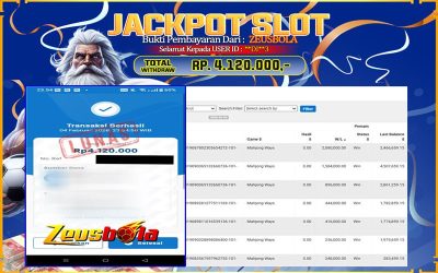 Bukti Kemenangan Member Setia Kami **DI**3 Sebesar Rp 4.120.000 di Permainan PG