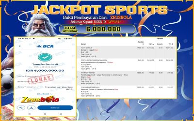 Bukti Kemenangan Member Setia Kami W**L*1* Sebesar Rp 6.000.000 di Permainan UBO sports