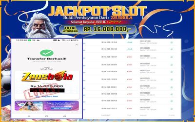 Bukti Kemenangan Member Setia Kami Z**S**4* Sebesar Rp 16.000.000 di Permainan Pragmatic