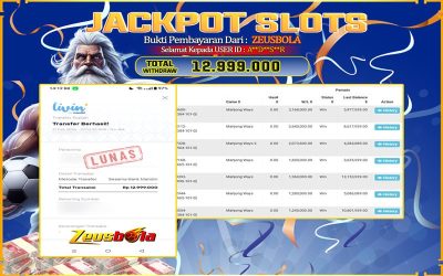 Bukti Kemenangan Member Setia Kami A**D**S**R Sebesar Rp 12.999.000 di Permainan mahjong ways