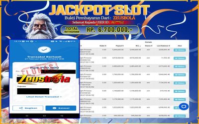 Bukti Kemenangan Member Setia Kami AG***G2 Sebesar Rp 6.700.000 di Permainan Starlight Princess 1000