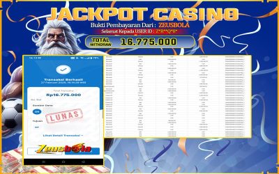 Bukti Kemenangan Member Setia Kami Z*R**Q*8* Sebesar Rp 16.775.000 di Permainan Baccarat