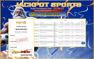 Bukti Kemenangan Member Setia Kami ZO**6* Sebesar Rp 15.000.000 di Permainan SBO sexy seamless