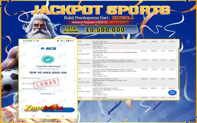 Bukti Kemenangan Member Setia Kami W**U*I*D*** Sebesar Rp 10.500.000 di Permainan UBO Sports