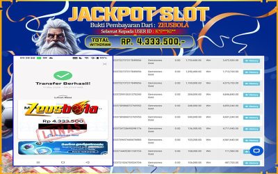 Bukti Kemenangan Member Setia Kami K*P**KI** Sebesar Rp 4.333.500 di Permainan Gemstones Gold