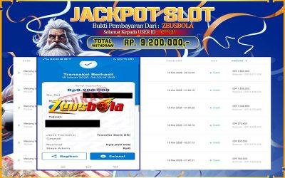 Bukti Kemenangan Member Setia Kami *C**12* Sebesar Rp 9.200.000 di Permainan Mahjong Ways