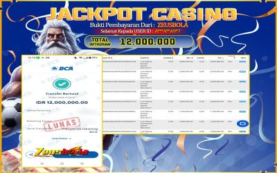Bukti Kemenangan Member Setia Kami A***A**A9*7 Sebesar Rp 12.000.000 di Permainan PP Live