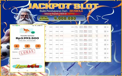 Bukti Kemenangan Member Setia Kami SV***D Sebesar Rp 4.000.000 di Permainan sweet bonanza 1000