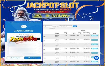 Bukti Kemenangan Member Setia Kami **DI**3 Sebesar Rp 5.914.000 di Permainan Mahjong Ways 2