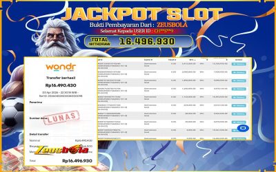 Bukti Kemenangan Member Setia Kami C**RS**9 Sebesar Rp 16.496.930 di Permainan Gemstones Gold