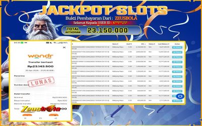 Bukti Kemenangan Member Setia Kami K**I**25* Sebesar Rp 23.150.000 di Permainan Mahjong Ways