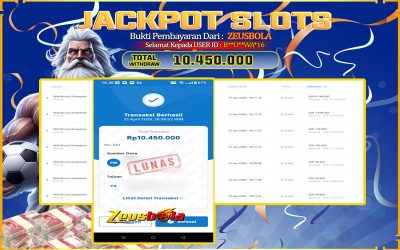 Bukti Kemenangan Member Setia Kami B**U**WA*16 Sebesar Rp 10.450.000 di Permainan Wild Bounty Showdown