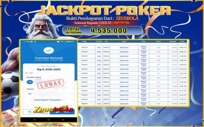 Bukti Kemenangan Member Setia Kami PA***I**RI Sebesar Rp 4.535.000 di Permainan Gaple