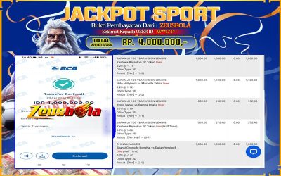 Bukti Kemenangan Member Setia Kami W**L*1* Sebesar Rp 4.000.000 di Permainan UBO Sports