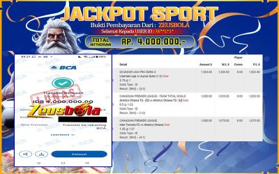 Bukti Kemenangan Member Setia Kami W**L*1* Sebesar Rp 4.000.000 di Permainan UBO SPORTS