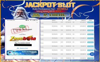 Bukti Kemenangan Member Setia Kami D*U*2* Sebesar Rp 5.000.000 di Permainan Wild Bandito