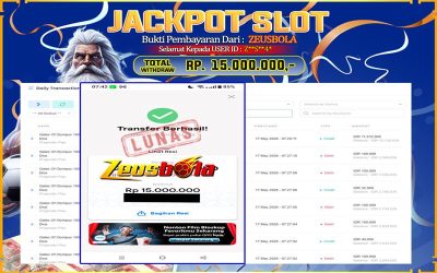 Bukti Kemenangan Member Setia Kami Z**S**4* Sebesar Rp 15.000.000 di Permainan Gates Of Olympus 1000