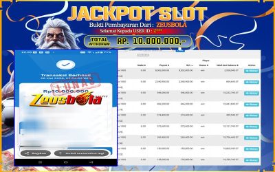 Bukti Kemenangan Member Setia Kami Z*** Sebesar Rp 10.000.000 di Permainan Pragmatic Direct 6