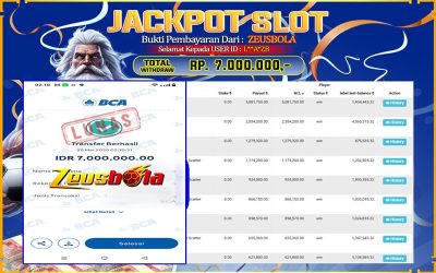 Bukti Kemenangan Member Setia Kami L**A*ZB Sebesar Rp 7.000.000 di Permainan Pragmatic Direct 6